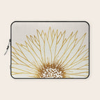 Gold Sunflower Floral Illustration Laptop Sleeve Gallery Image 1