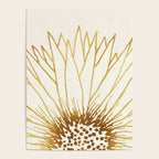Gold Sunflower Floral Illustration Poster Gallery Image 4