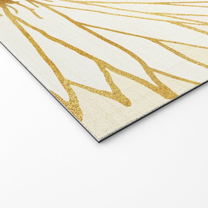 Gold Sunflower Floral Illustration Welcome Mat Gallery Image 2