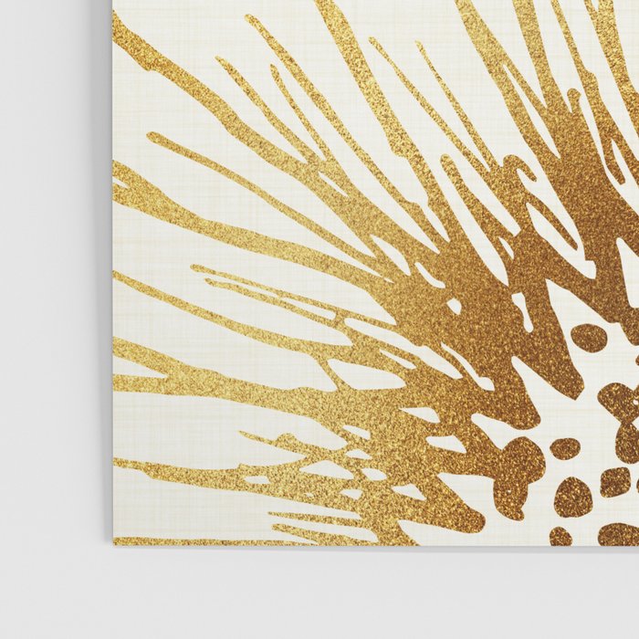 Gold Sunflower Floral Illustration Poster Gallery Image 3