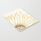 Gold Sunflower Floral Illustration Notebook Gallery Image 2