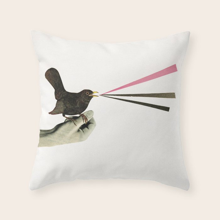 Bird in the Hand Throw Pillow Gallery Image 1