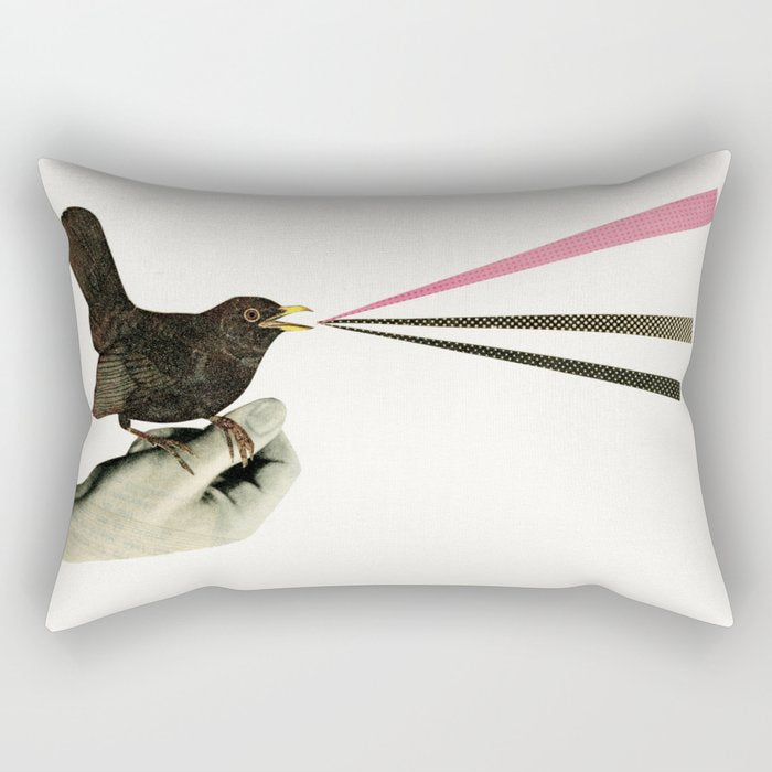 Bird in the Hand Rectangular Pillow Gallery Image 1
