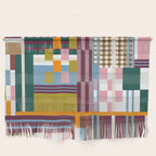 Retro Plaid Patchwork Collage Wall Hanging Gallery Image 1