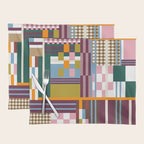 Retro Plaid Patchwork Collage Placemat Gallery Image 1