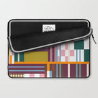 Retro Plaid Patchwork Collage Laptop Sleeve Gallery Image 2