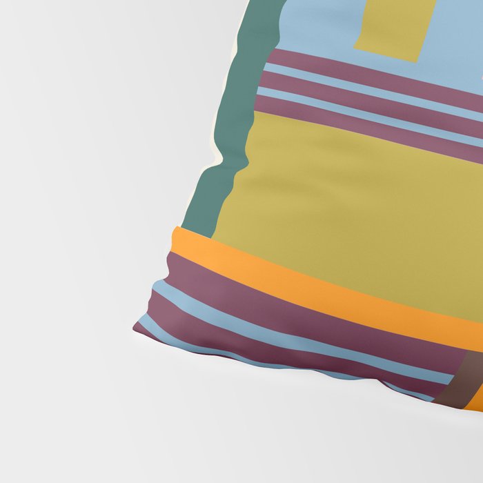 Retro Plaid Patchwork Collage Pillow Sham Gallery Image 4