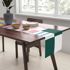 Retro Plaid Patchwork Collage Table Runner Gallery Image 2