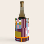 Retro Plaid Patchwork Collage Wine Chiller Gallery Image 1