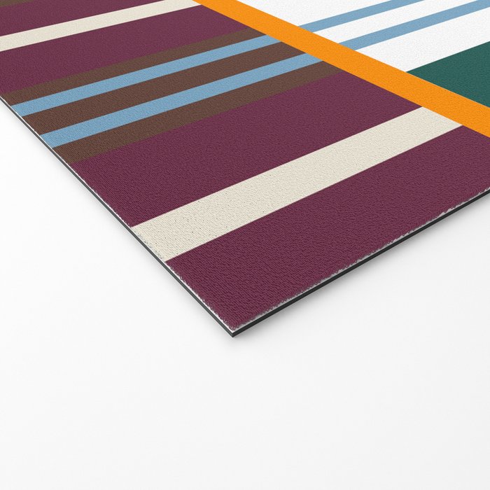 Retro Plaid Patchwork Collage Welcome Mat Gallery Image 2