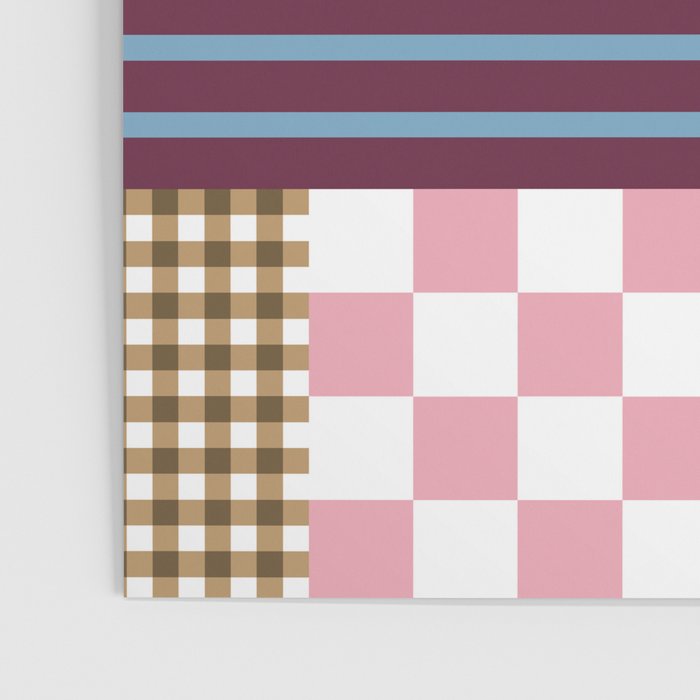 Retro Plaid Patchwork Collage Poster Gallery Image 3
