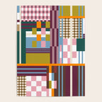 Retro Plaid Patchwork Collage Poster Gallery Image 4