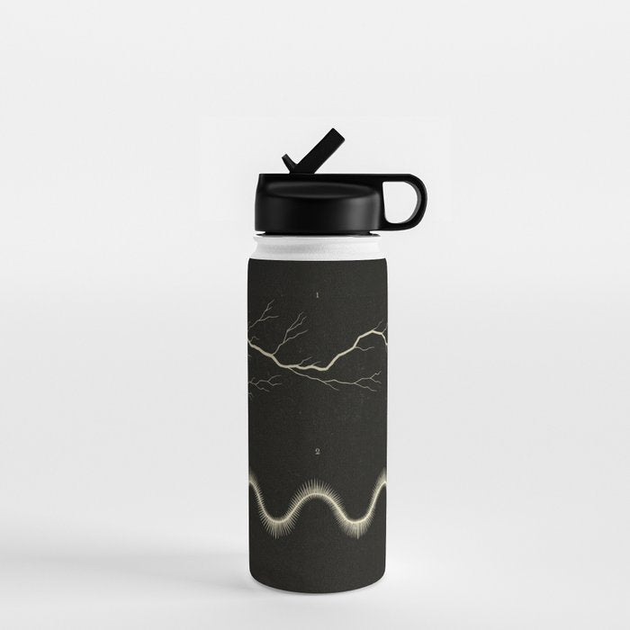 Forms of electric discharges from "The Forces of Nature" (1877) Water Bottle Gallery Image 1