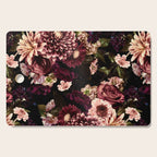 Vintage & Shabby Chic- Real Chrysanthemums Lush Midnight Flowers Botanical Garden Cutting Board Gallery Image 1