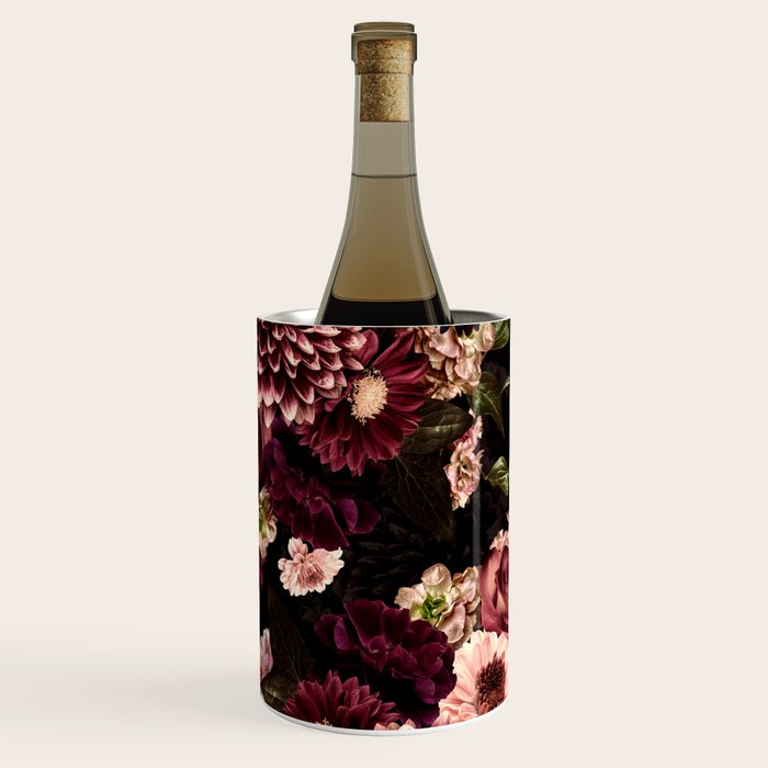 Vintage & Shabby Chic- Real Chrysanthemums Lush Midnight Flowers Botanical Garden Wine Chiller Gallery Image 1