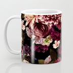 Vintage & Shabby Chic- Real Chrysanthemums Lush Midnight Flowers Botanical Garden Coffee Mug Gallery Image 3