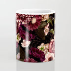 Vintage & Shabby Chic- Real Chrysanthemums Lush Midnight Flowers Botanical Garden Coffee Mug Gallery Image 4