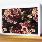 Vintage & Shabby Chic- Real Chrysanthemums Lush Midnight Flowers Botanical Garden Wall Mural Gallery Image 2