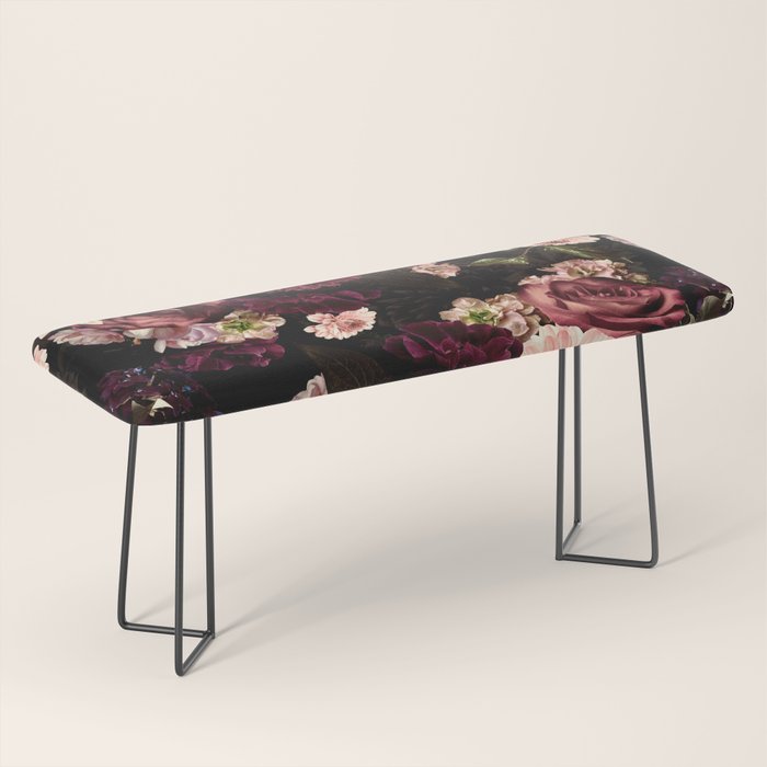 Vintage & Shabby Chic- Real Chrysanthemums Lush Midnight Flowers Botanical Garden Bench Gallery Image 1