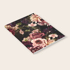 Vintage & Shabby Chic- Real Chrysanthemums Lush Midnight Flowers Botanical Garden Notebook Gallery Image 2