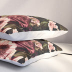 Vintage & Shabby Chic- Real Chrysanthemums Lush Midnight Flowers Botanical Garden Pillow Sham Gallery Image 3