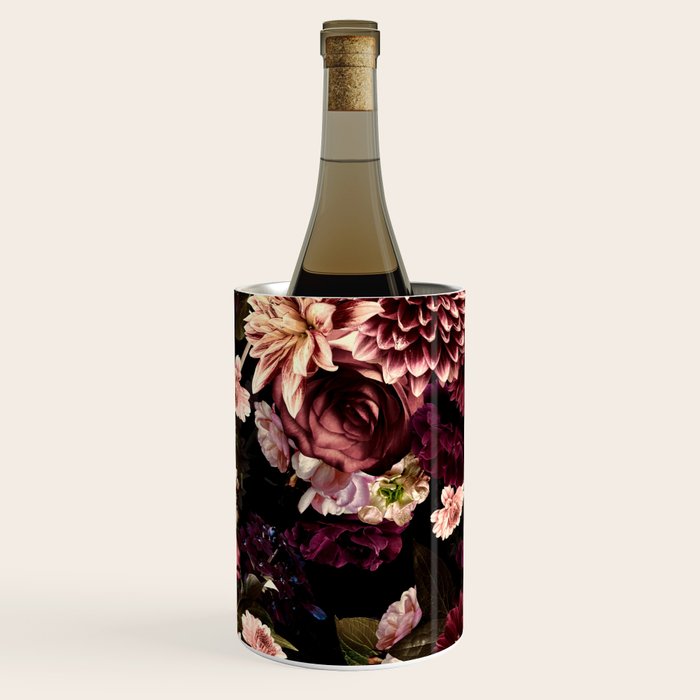 Vintage & Shabby Chic- Real Chrysanthemums Lush Midnight Flowers Botanical Garden Wine Chiller Gallery Image 2