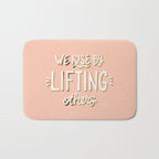 We Rise By Lifting Others - Blush & Gold Bath Mat Gallery Image 1