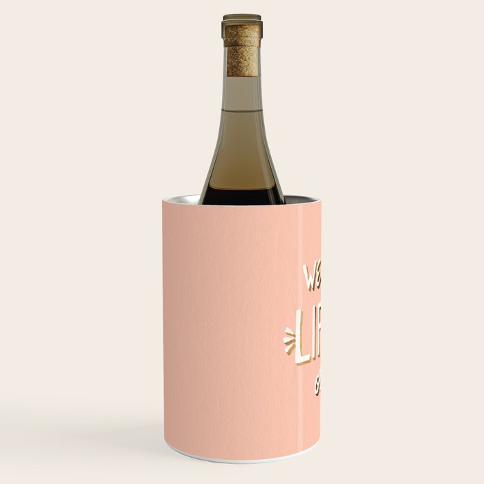 We Rise By Lifting Others - Blush & Gold Wine Chiller Gallery Image 2