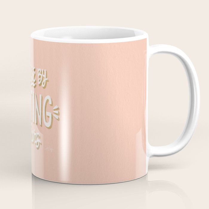 We Rise By Lifting Others - Blush & Gold Coffee Mug Gallery Image 1