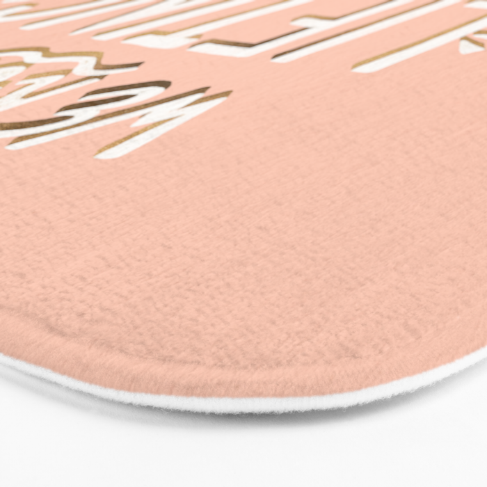 We Rise By Lifting Others - Blush & Gold Bath Mat Gallery Image 3