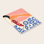 Trends, Bohemian Abstract Matisse Woman, Fashion Grapes Eclectic Illustration, Colorful Boho Contemporary Modern  Notebook Gallery Image 2