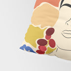 Trends, Bohemian Abstract Matisse Woman, Fashion Grapes Eclectic Illustration, Colorful Boho Contemporary Modern  Pillow Sham Gallery Image 4