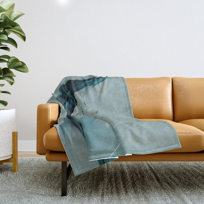 "One Wave At A Time" Throw Blanket Gallery Image 1