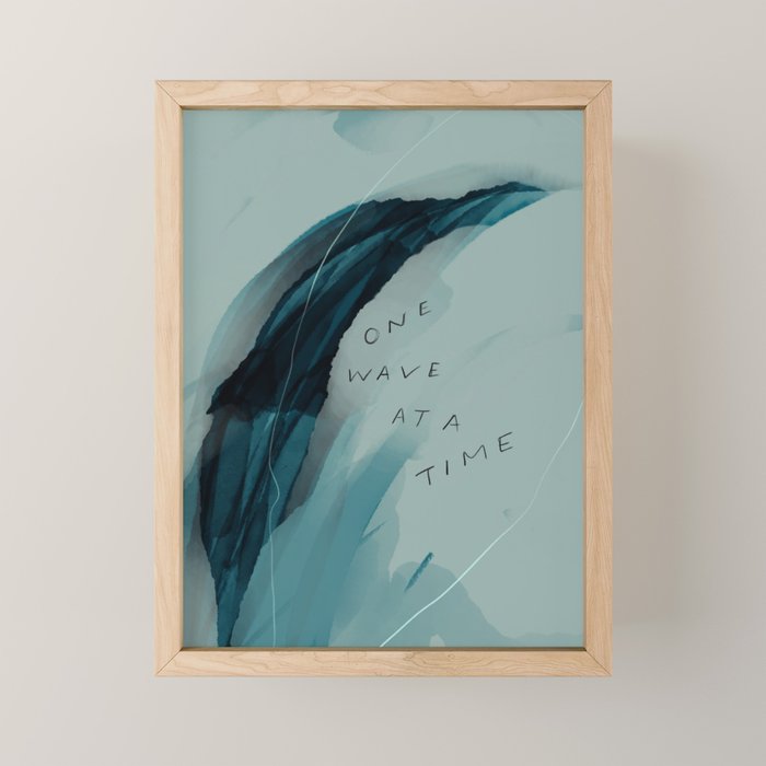 "One Wave At A Time" Mini Art Print Gallery Image 1