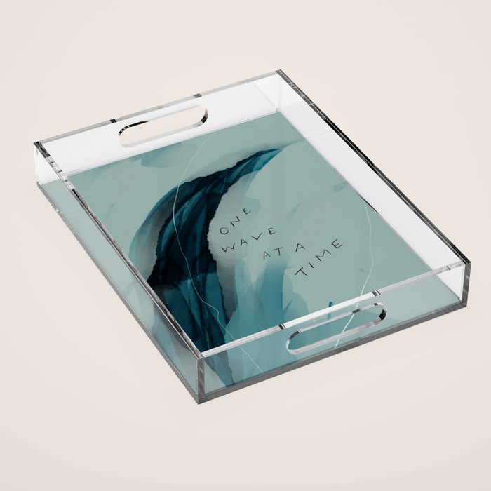 "One Wave At A Time" Acrylic Tray Gallery Image 1