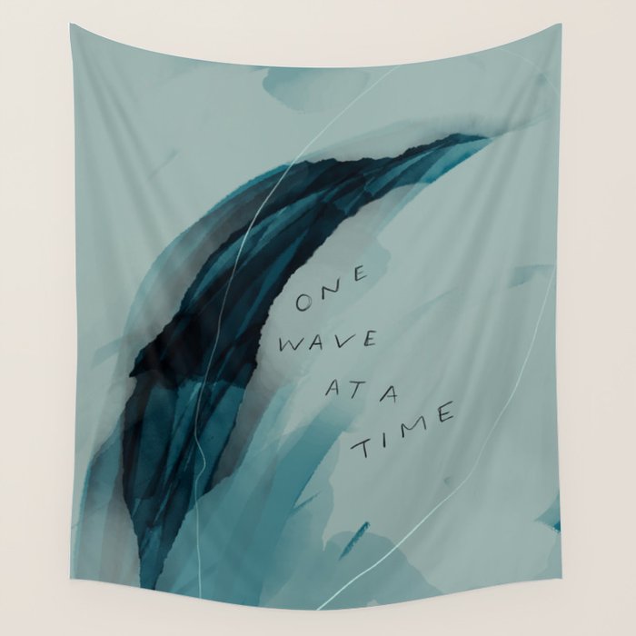 "One Wave At A Time" Wall Tapestry Gallery Image 1