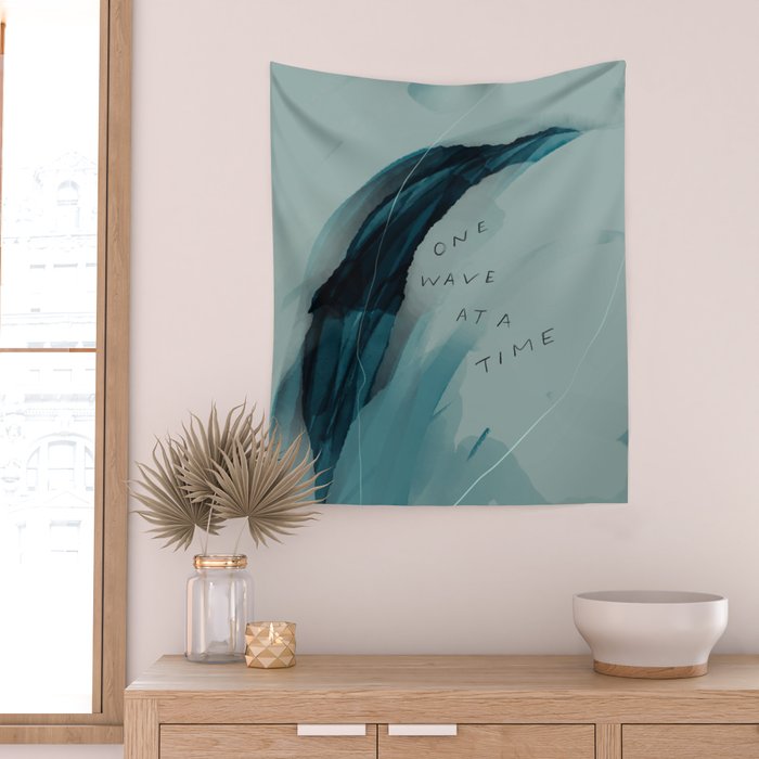 "One Wave At A Time" Wall Tapestry Gallery Image 2