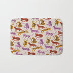 Tiger Collection - Pink & Yellow Palette Bath Mat Gallery Image 1