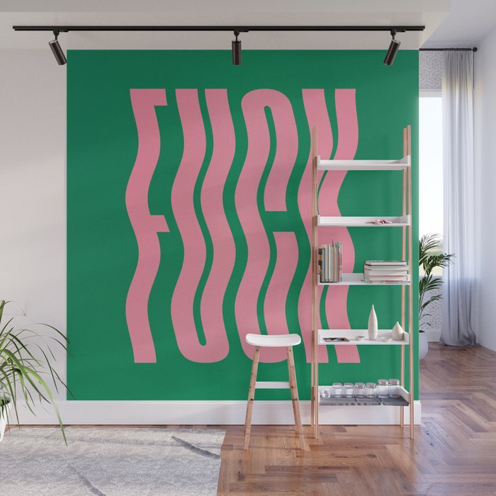 Favorite Word: Tropical Wavy Edition Wall Mural Gallery Image 1