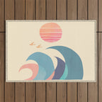 Ocean call Outdoor Rug Gallery Image 1