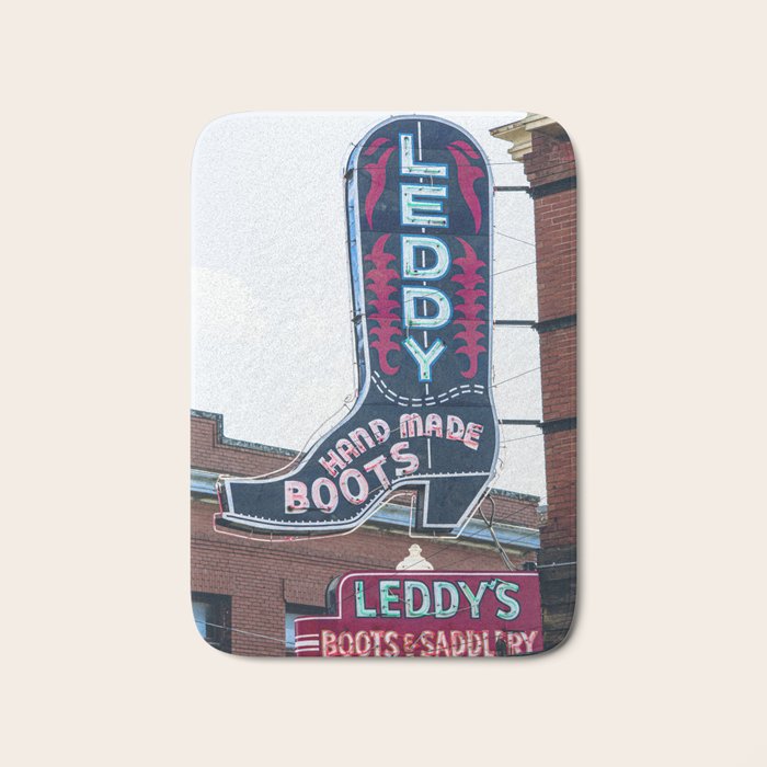 Leddy Boots Fort Worth Texas Stockyards Bath Mat Gallery Image 1