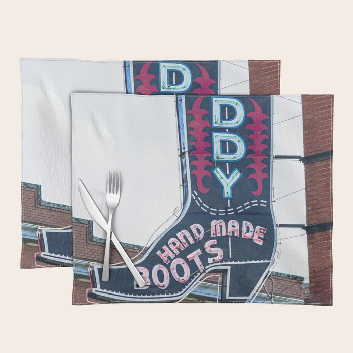 Leddy Boots Fort Worth Texas Stockyards Placemat Gallery Image 1