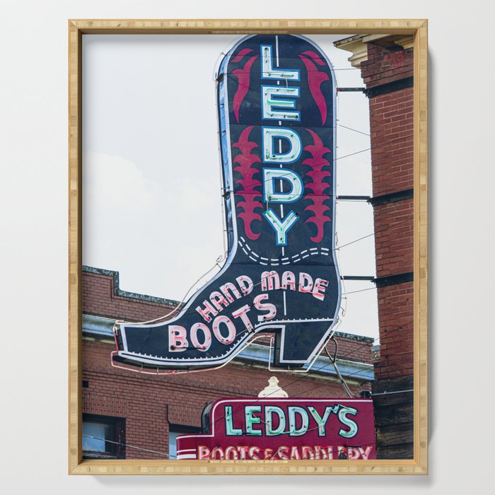Leddy Boots Fort Worth Texas Stockyards Serving Tray Gallery Image 1
