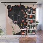 Floral Bear Wall Mural Gallery Image 1