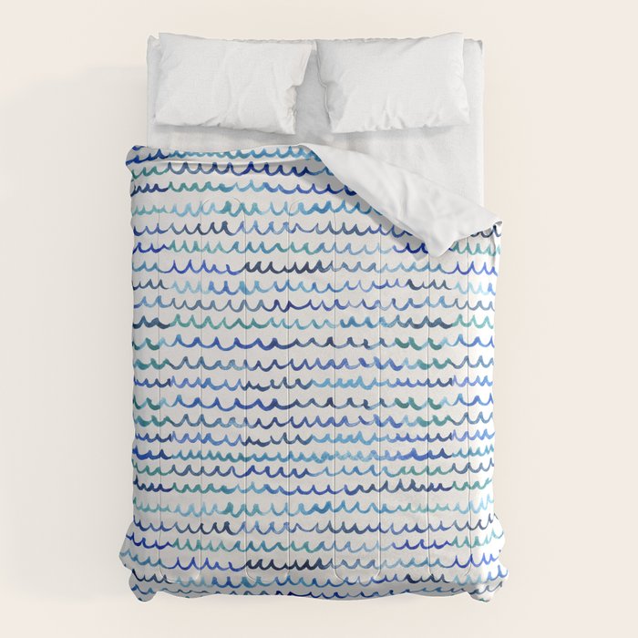 Watercolor Waves Comforter Gallery Image 6