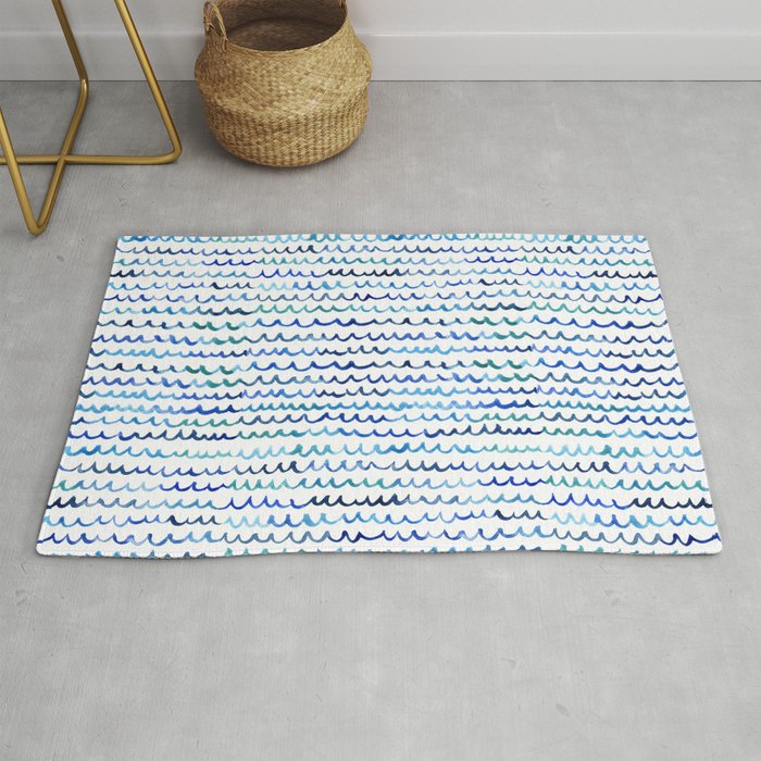 Watercolor Waves Rug Gallery Image 1