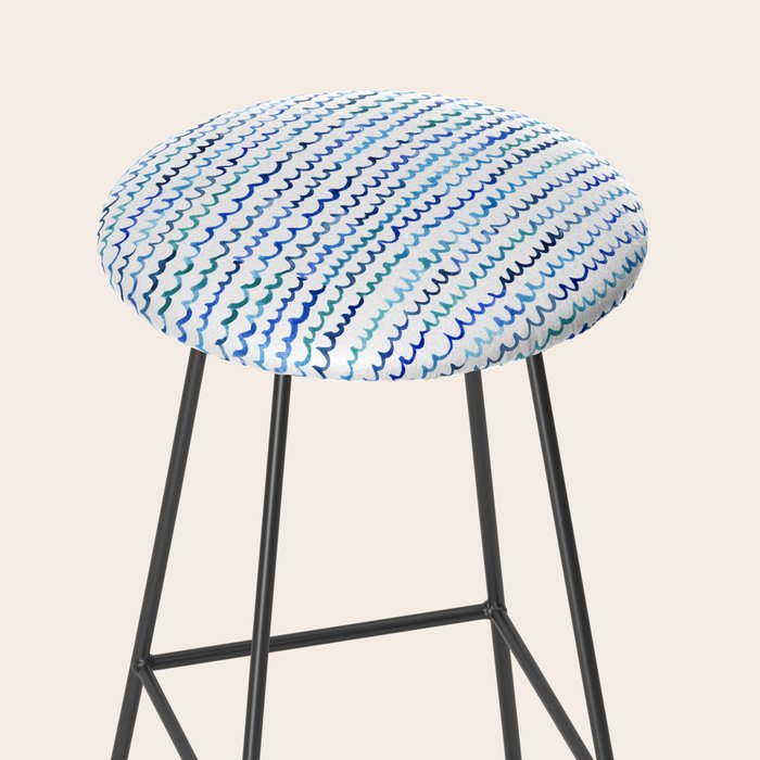 Watercolor Waves Stool Gallery Image 2