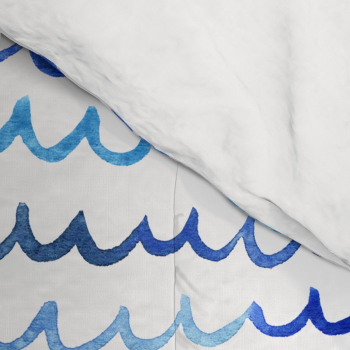Watercolor Waves Comforter Gallery Image 4
