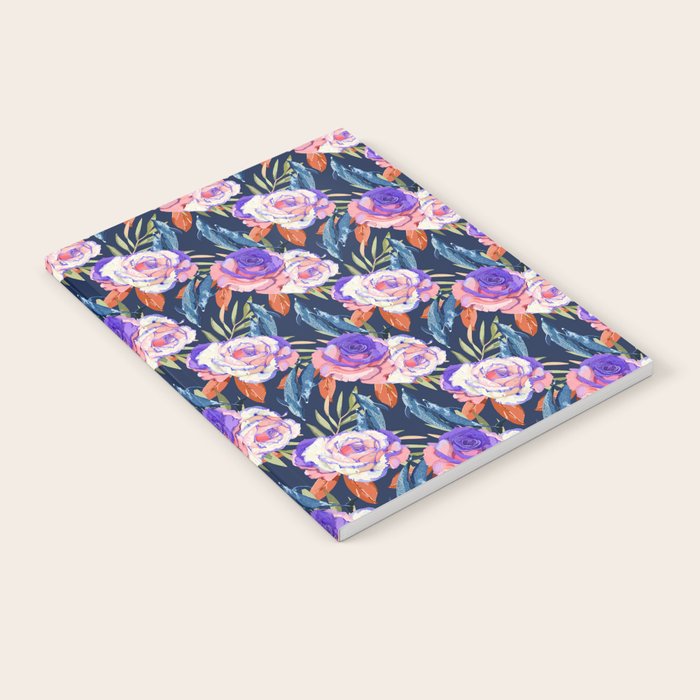 Dark landscape dolphins in the roses Notebook Gallery Image 1