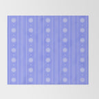 Daisy Stripes Cozy Cottage Pattern in Periwinkle Purple Throw Blanket Gallery Image 2